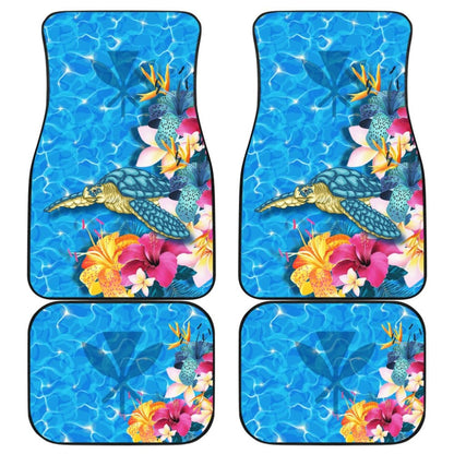 Hawaii Turtle Kanaka Maoli Hibiscus Car Floor Mats 210803 - YourCarButBetter