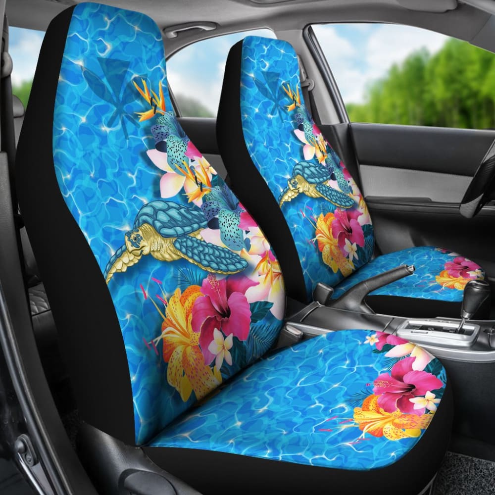 Hawaii Turtle Kanaka Maoli Hibiscus Car Seat Covers 210803 - YourCarButBetter
