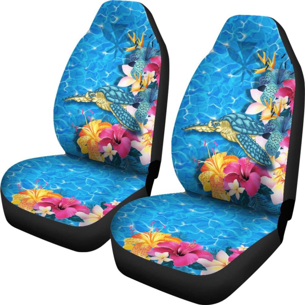 Hawaii Turtle Kanaka Maoli Hibiscus Car Seat Covers 210803 - YourCarButBetter