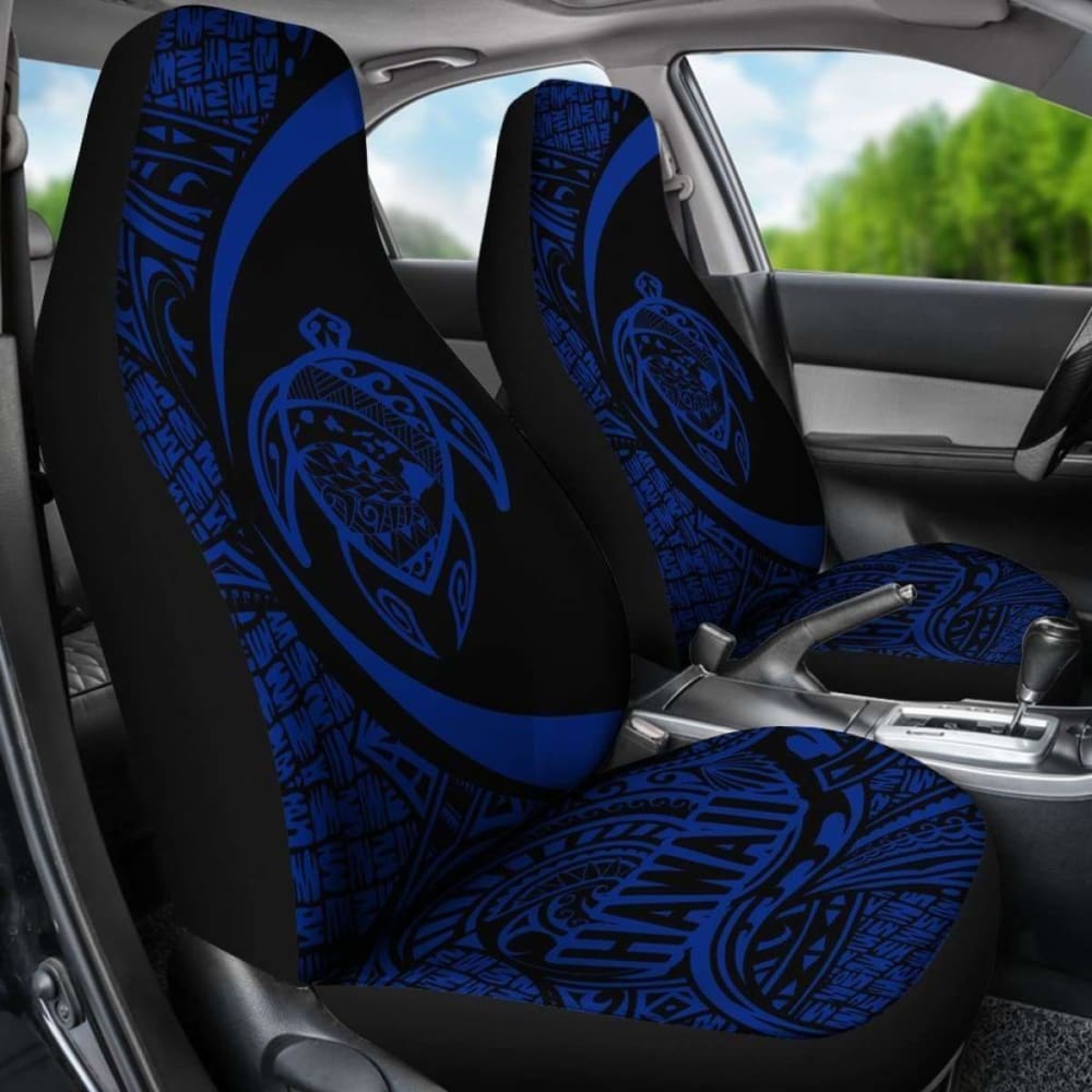 Hawaii Turtle Map Polynesian Car Seat Covers - Blue - Best Look - New 091114 - YourCarButBetter