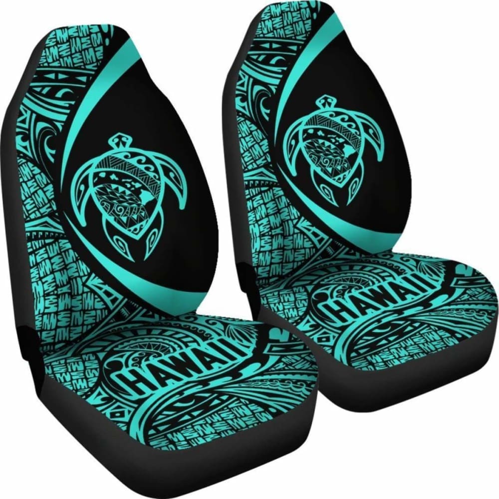 Hawaii Turtle Map Polynesian Car Seat Covers - Turquoise - Best Look - New 091114 - YourCarButBetter