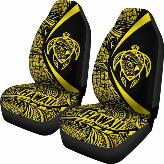 Hawaii Turtle Map Polynesian Car Seat Covers - Yellow - Best Look - New 091114 - YourCarButBetter