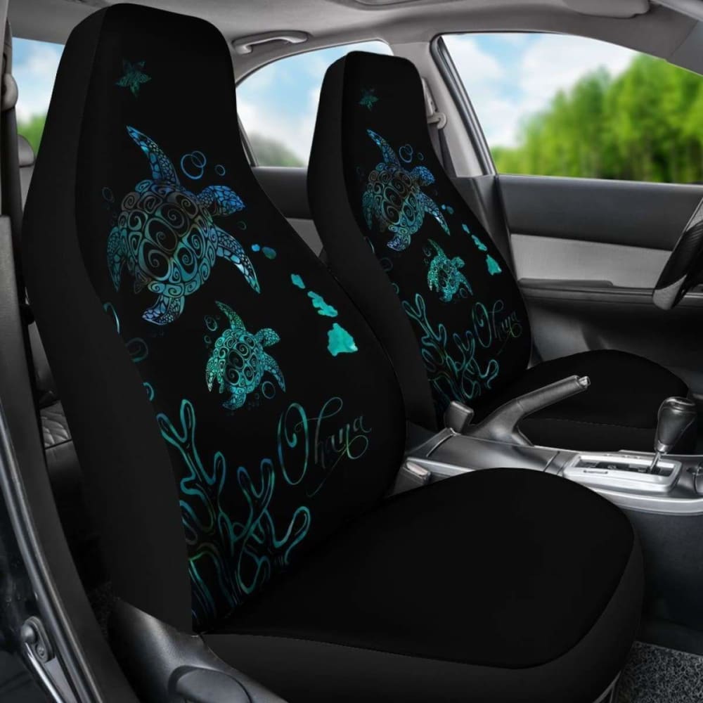 Hawaii Turtle Ohana Paua Shell Car Set Covers - New - Awesome 091114 - YourCarButBetter