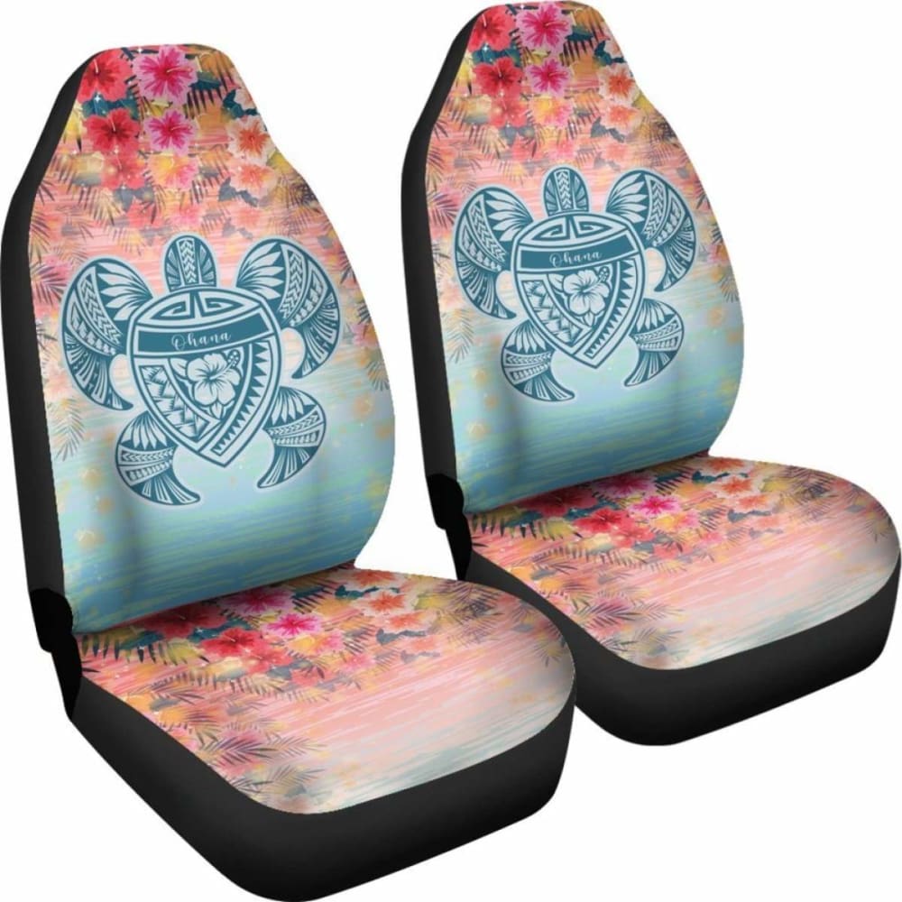 Hawaii Turtle Ohana Stary Night Hibiscus Car Set Cover - New - Awesome 091114 - YourCarButBetter
