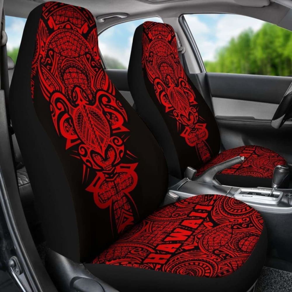 Hawaii Turtle Polynesian Car Seat Cover - Red - Armor Style - New 091114 - YourCarButBetter