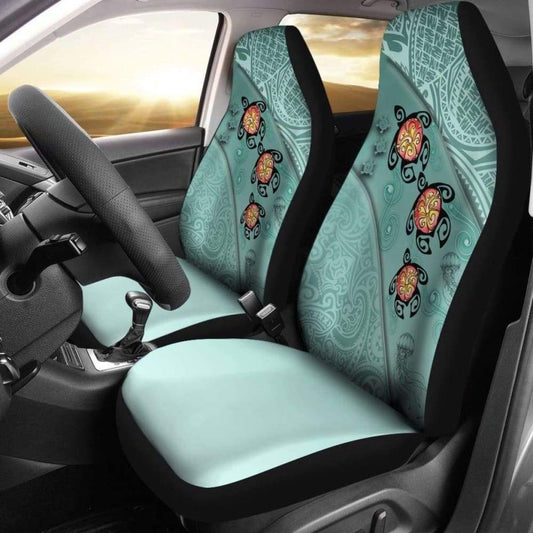 Hawaii Turtle Swimming Tribal Polynesian Car Seat Covers - 091114 - YourCarButBetter