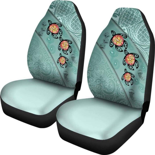 Hawaii Turtle Swimming Tribal Polynesian Car Seat Covers - 091114 - YourCarButBetter