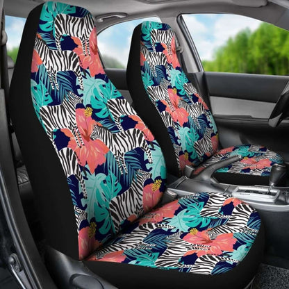 Hawaii Zebra Tropical Hibiscus Car Seat Covers 232125 - YourCarButBetter