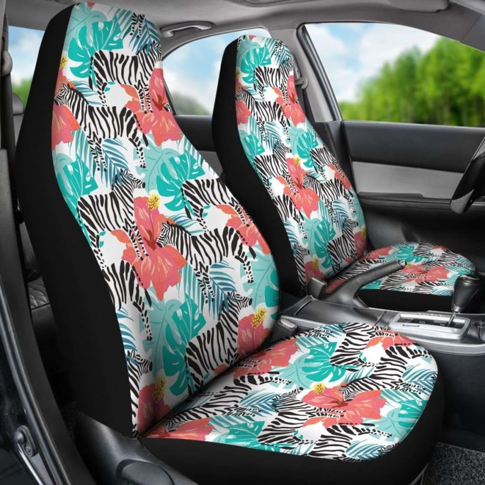 Hawaii Zebra Tropical Hibiscus Car Seat Covers 232125 - YourCarButBetter