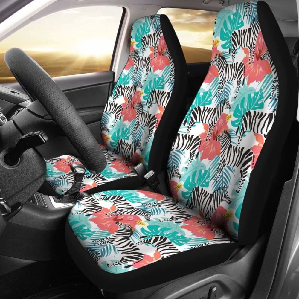 Hawaii Zebra Tropical Hibiscus Car Seat Covers 232125 - YourCarButBetter