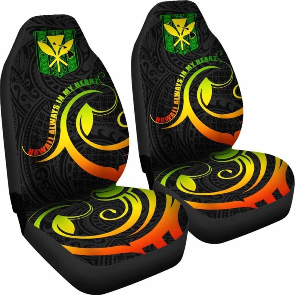 Hawaiian Kanaka Car Seat Covers Hawaii Always In My Heart 1 174914 - YourCarButBetter