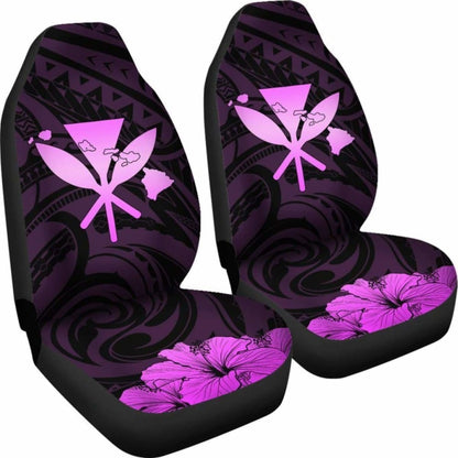 Hawaiian Kanaka Car Seat Covers Hibiscus Polynesian Love Pink 232125 - YourCarButBetter