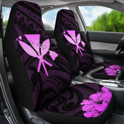 Hawaiian Kanaka Car Seat Covers Hibiscus Polynesian Love Pink 232125 - YourCarButBetter