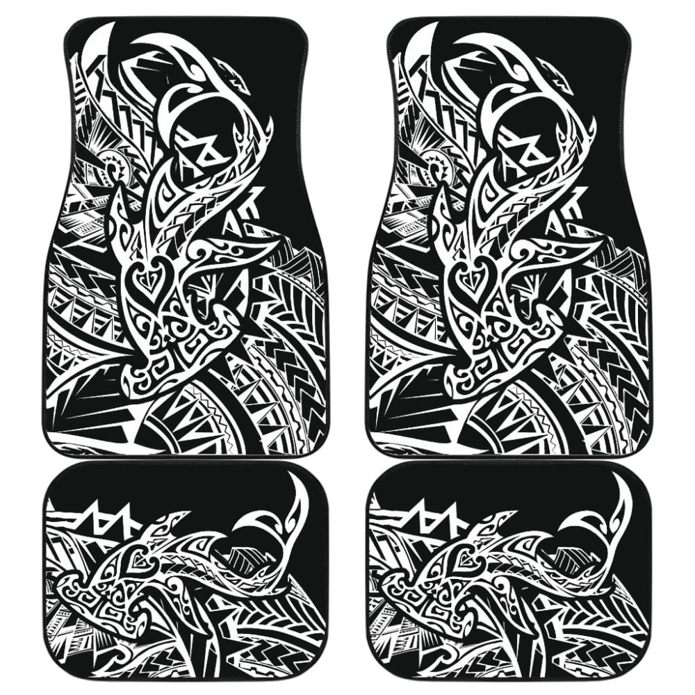Hawaiian Polynesian Hammerhead Shark Tattoo Car Floor Mats 211405 - YourCarButBetter