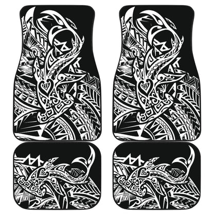 Hawaiian Polynesian Hammerhead Shark Tattoo Car Floor Mats 211405 - YourCarButBetter