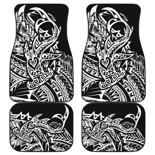 Hawaiian Polynesian Hammerhead Shark Tattoo Car Floor Mats 211405 - YourCarButBetter