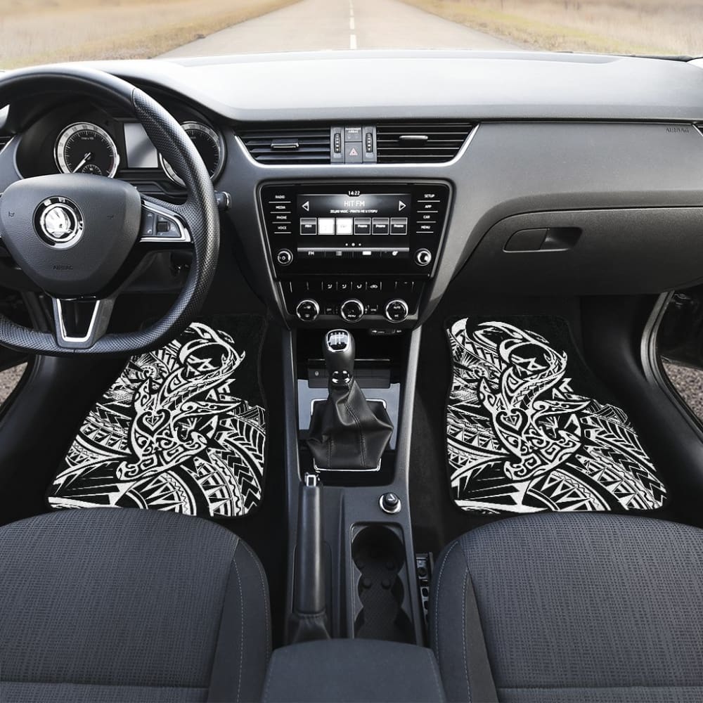 Hawaiian Polynesian Hammerhead Shark Tattoo Car Floor Mats 211405 - YourCarButBetter