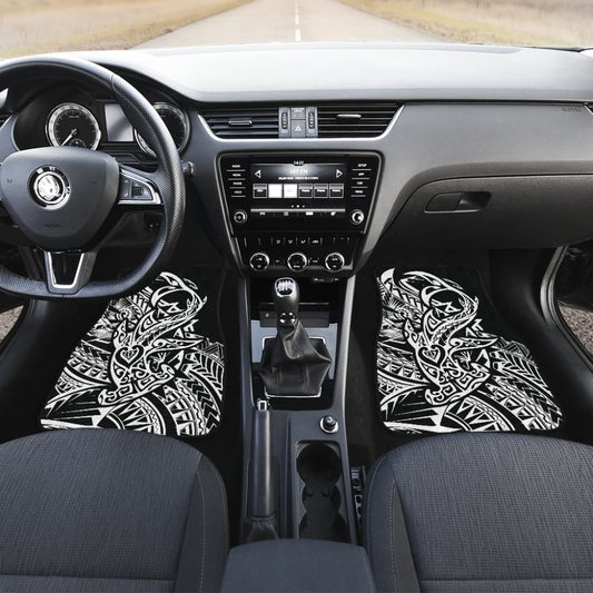 Hawaiian Polynesian Hammerhead Shark Tattoo Car Floor Mats 211405 - YourCarButBetter
