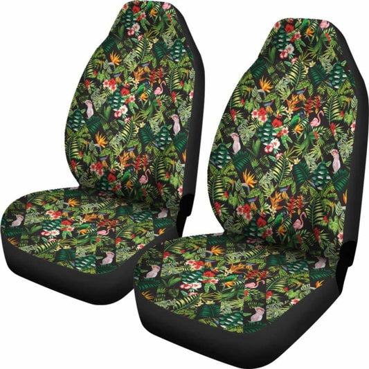 Hawaiian Tropical Flamingo Hibiscus Car Seat Cover 201010