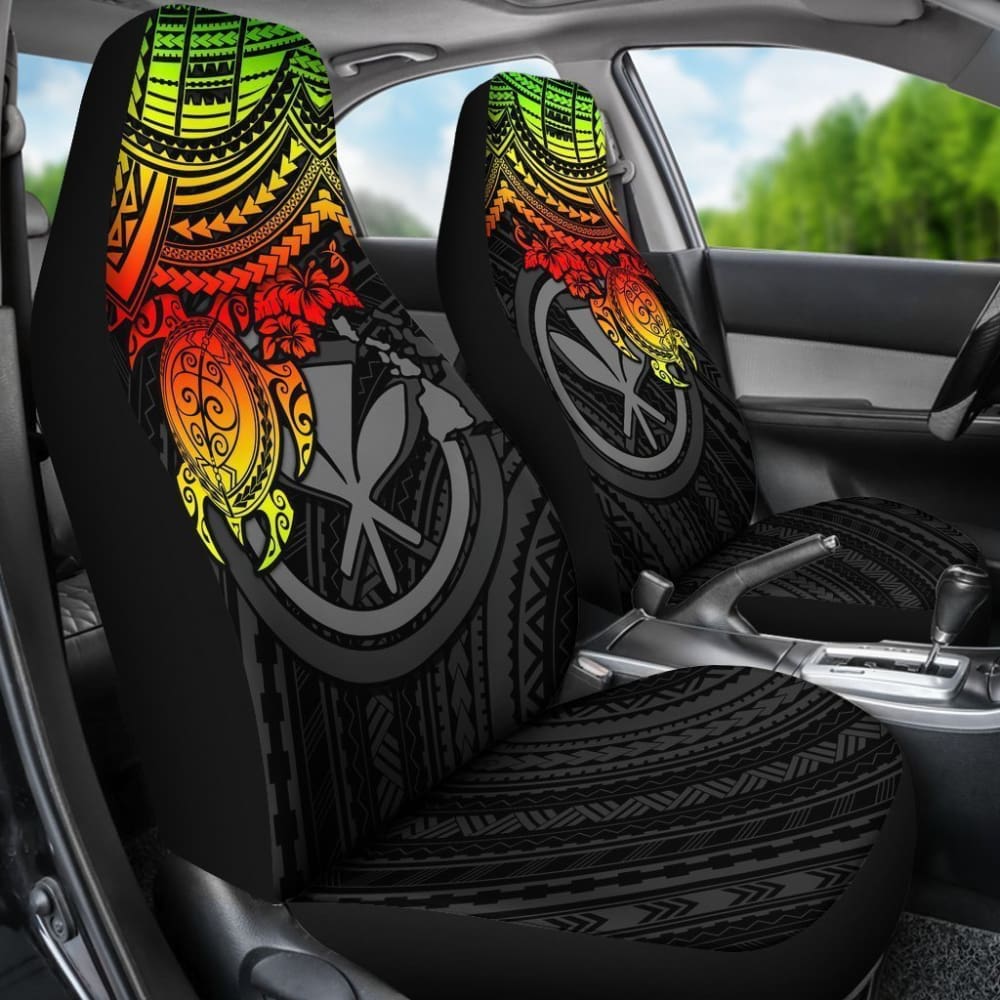 Hawaiicar Seat Covers Polynesian Kanaka Maoli Reggae Turtle Hibiscus 103131 - YourCarButBetter