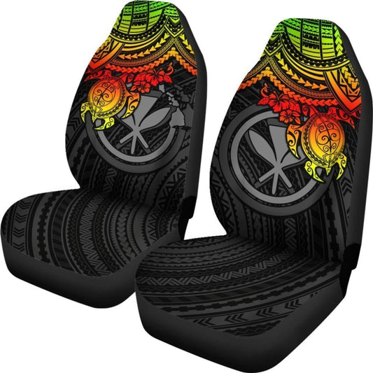 Hawaiicar Seat Covers Polynesian Kanaka Maoli Reggae Turtle Hibiscus 103131 - YourCarButBetter