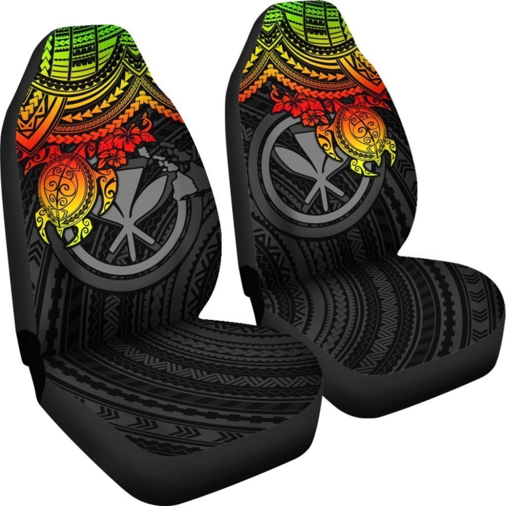 Hawaiicar Seat Covers Polynesian Kanaka Maoli Reggae Turtle Hibiscus 103131 - YourCarButBetter