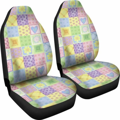 Heart Patchwork Car Seat Covers 174914 - YourCarButBetter