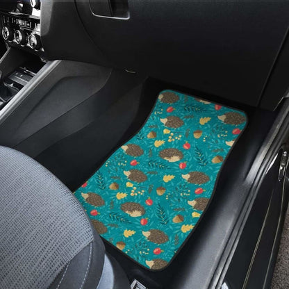 Hedgehog Pattern Print Design 01 Front And Back Car Mats 144902