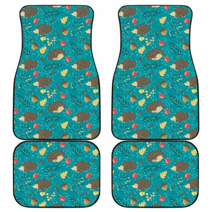 Hedgehog Pattern Print Design 01 Front And Back Car Mats 144902