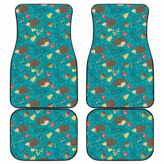 Hedgehog Pattern Print Design 01 Front And Back Car Mats 144902