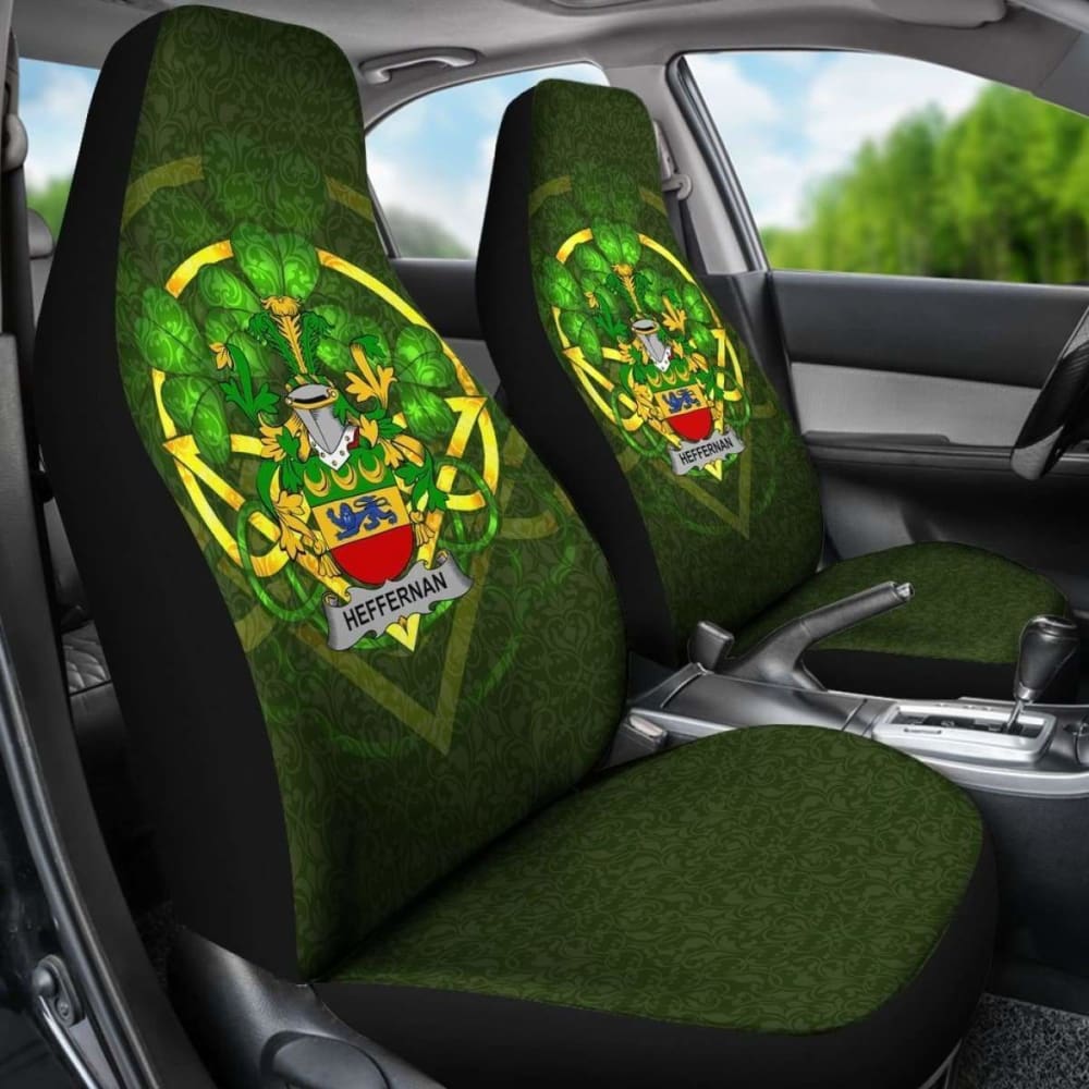 Heffernan Or O’Heffernan Ireland Car Seat Cover Celtic Shamrock (Set Of Two) 154230 - YourCarButBetter