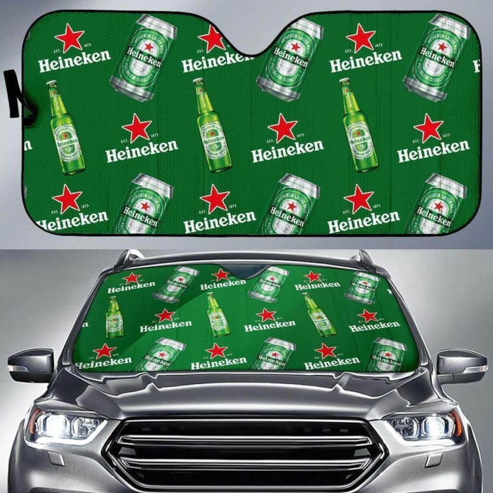 Heineken Car Sun Shade Auto Sun Visor For Beer Lover 102507 - YourCarButBetter