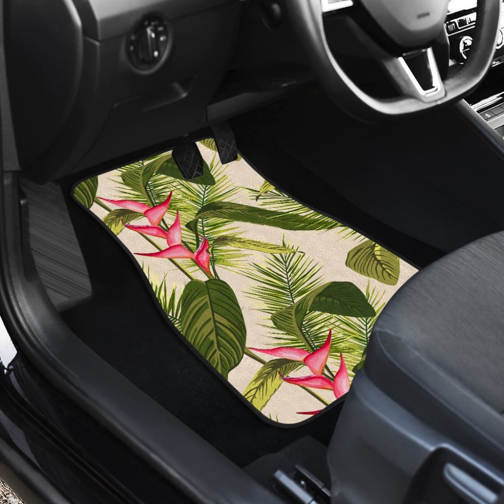Heliconia Pattern Car Floor Mats 210103 - YourCarButBetter