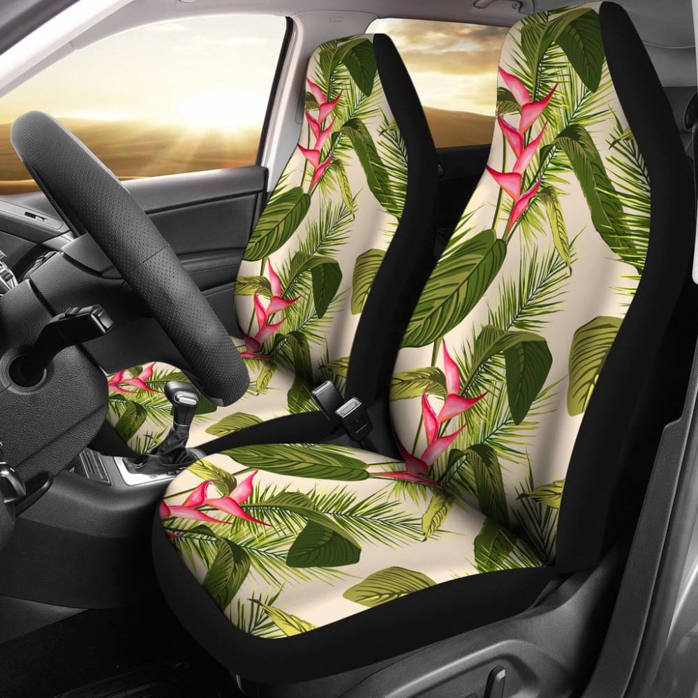 Heliconia Pattern Car Seat Covers 210103 - YourCarButBetter