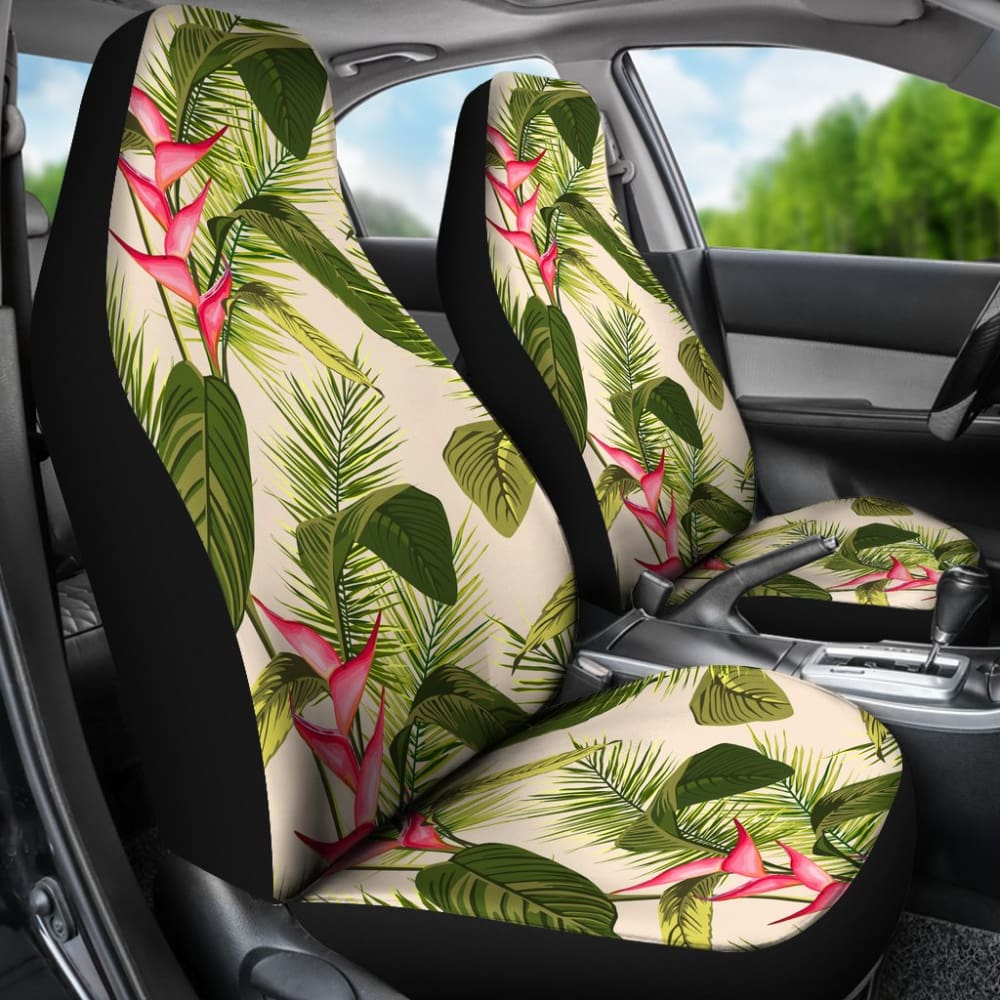 Heliconia Pattern Car Seat Covers 210103 - YourCarButBetter