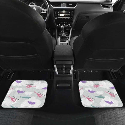 Helicopter Plane Pattern Front And Back Car Mats 174914 - YourCarButBetter