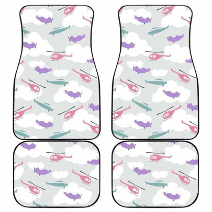 Helicopter Plane Pattern Front And Back Car Mats 174914 - YourCarButBetter
