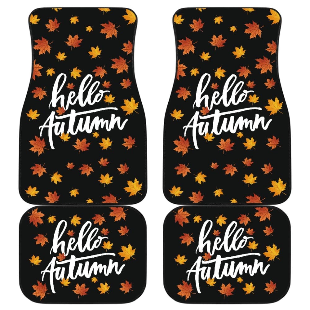 Hello Autumn Car Floor Mats 210205 - YourCarButBetter