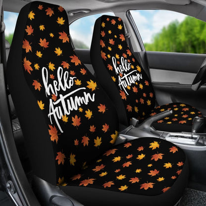 Hello Autumn Car Seat Covers 210205 - YourCarButBetter