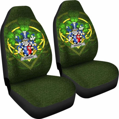 Herbert Ireland Car Seat Cover Celtic Shamrock (Set Of Two) 154230 - YourCarButBetter