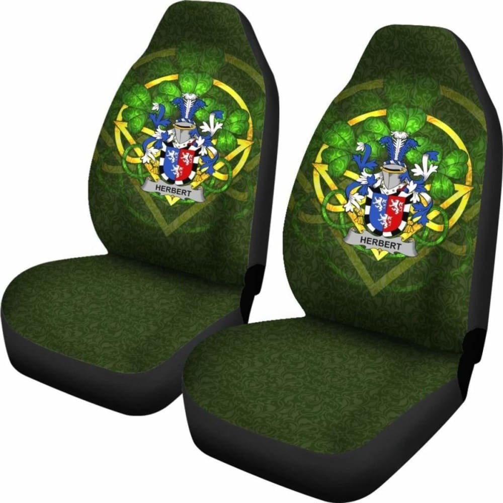 Herbert Ireland Car Seat Cover Celtic Shamrock (Set Of Two) 154230 - YourCarButBetter