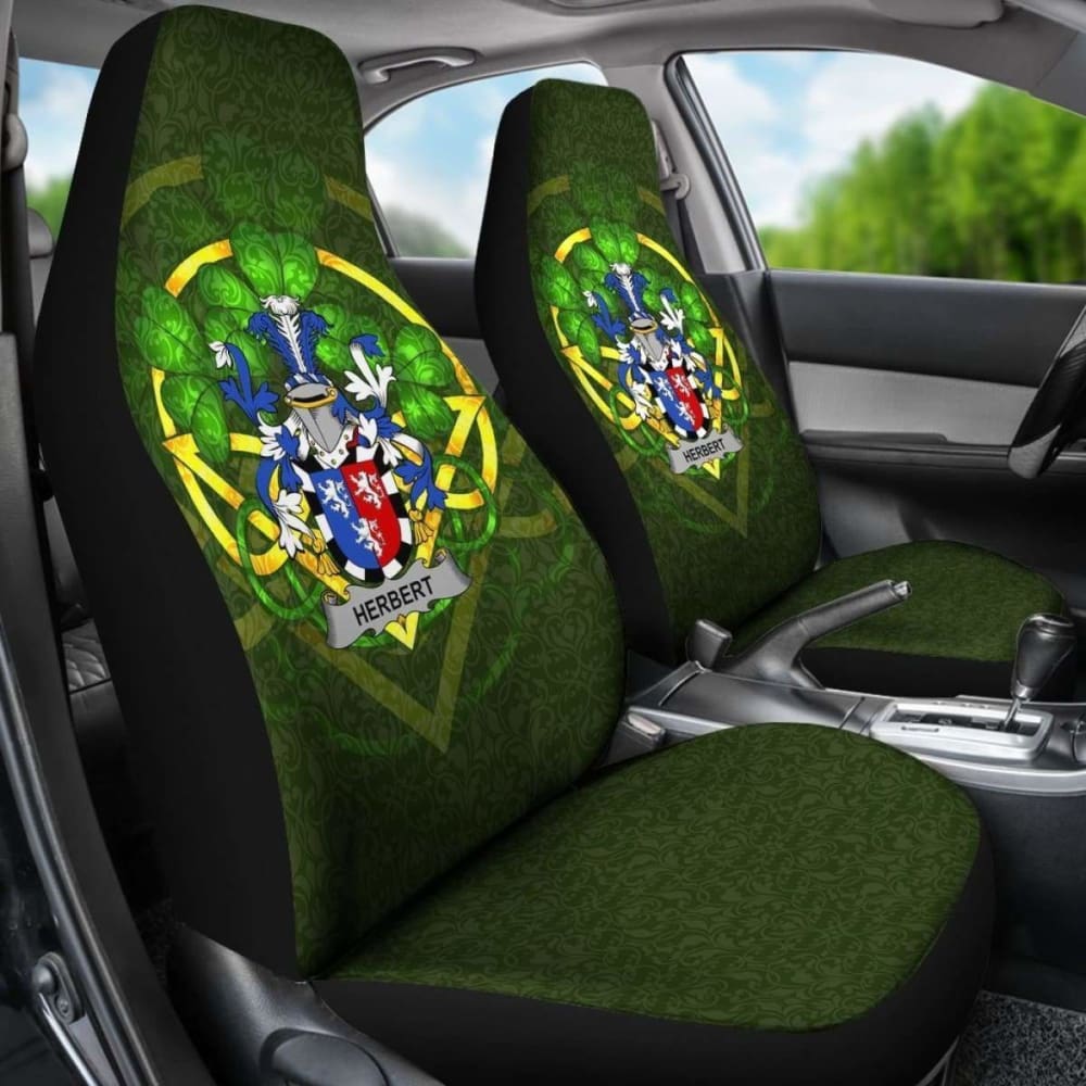 Herbert Ireland Car Seat Cover Celtic Shamrock (Set Of Two) 154230 - YourCarButBetter