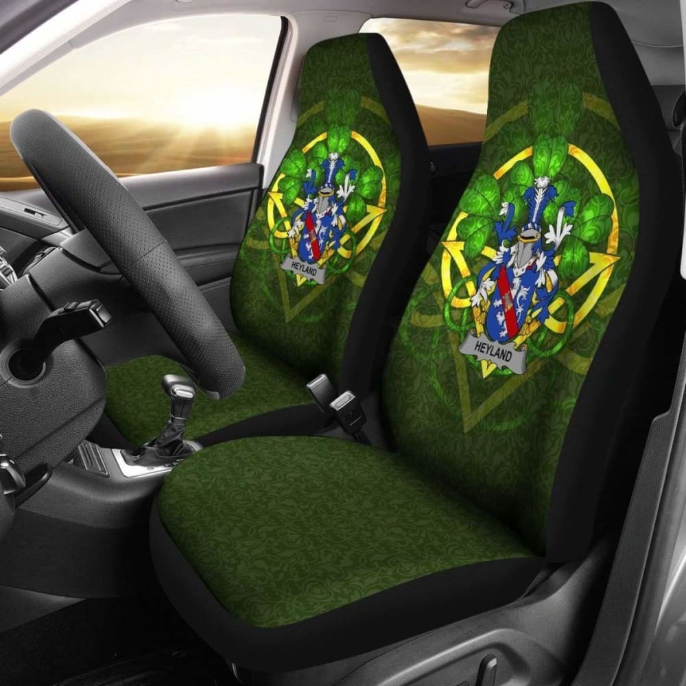 Heyland Ireland Car Seat Cover Celtic Shamrock (Set Of Two) 154230 - YourCarButBetter