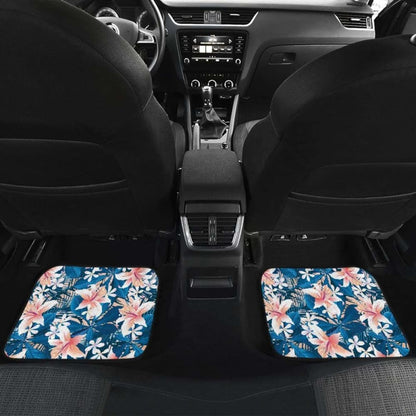 Hibiscus Pattern Print Design 02 Front And Back Car Mats 232125 - YourCarButBetter