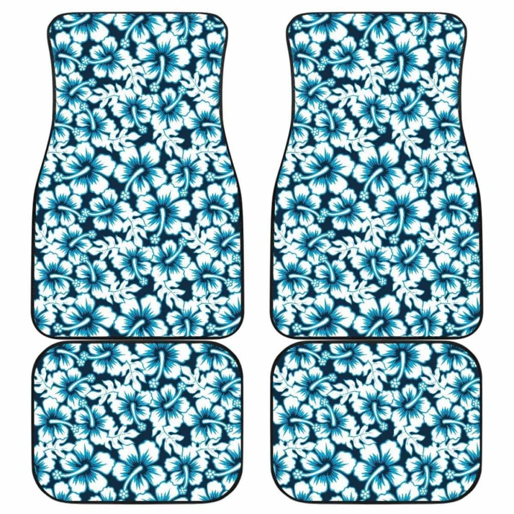 Hibiscus Pattern Print Design 04 Front And Back Car Mats 232125 - YourCarButBetter