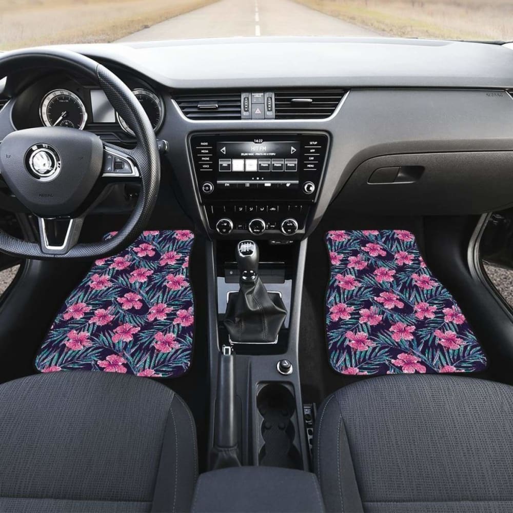 Hibiscus Pattern Print Design 05 Front And Back Car Mats 232125 - YourCarButBetter