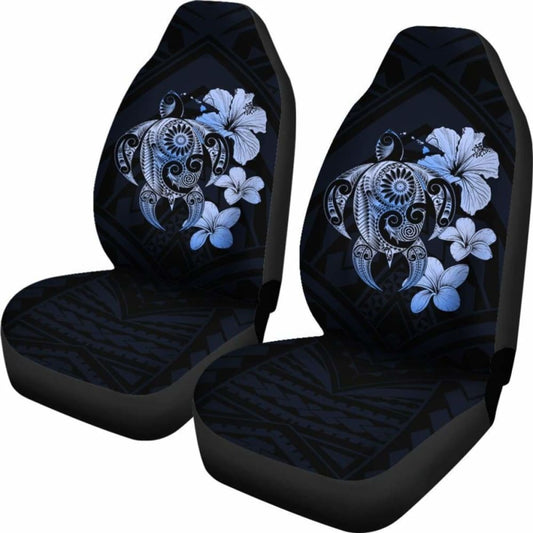 Hibiscus Plumeria Mix Polynesian Blue Turtle Car Seat Covers - New - Awesome 091114 - YourCarButBetter