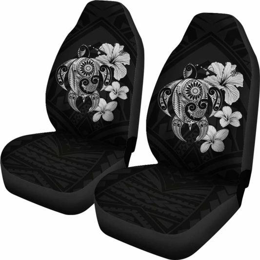 Hibiscus Plumeria Mix Polynesian Gray Turtle Car Seat Covers - New - Awesome 091114 - YourCarButBetter