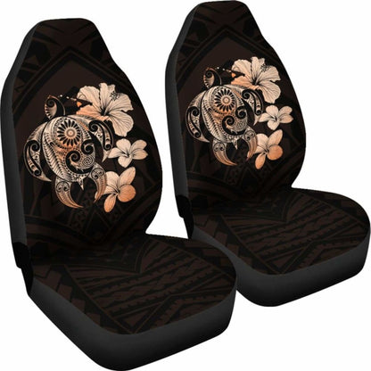Hibiscus Plumeria Mix Polynesian Orange Turtle Car Seat Covers - New - Awesome 091114 - YourCarButBetter