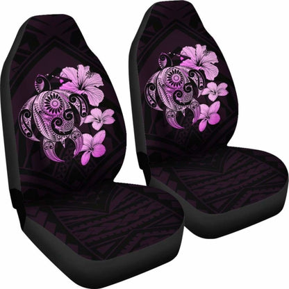 Hibiscus Plumeria Mix Polynesian Pink Turtle Car Seat Covers - New - Awesome 091114 - YourCarButBetter